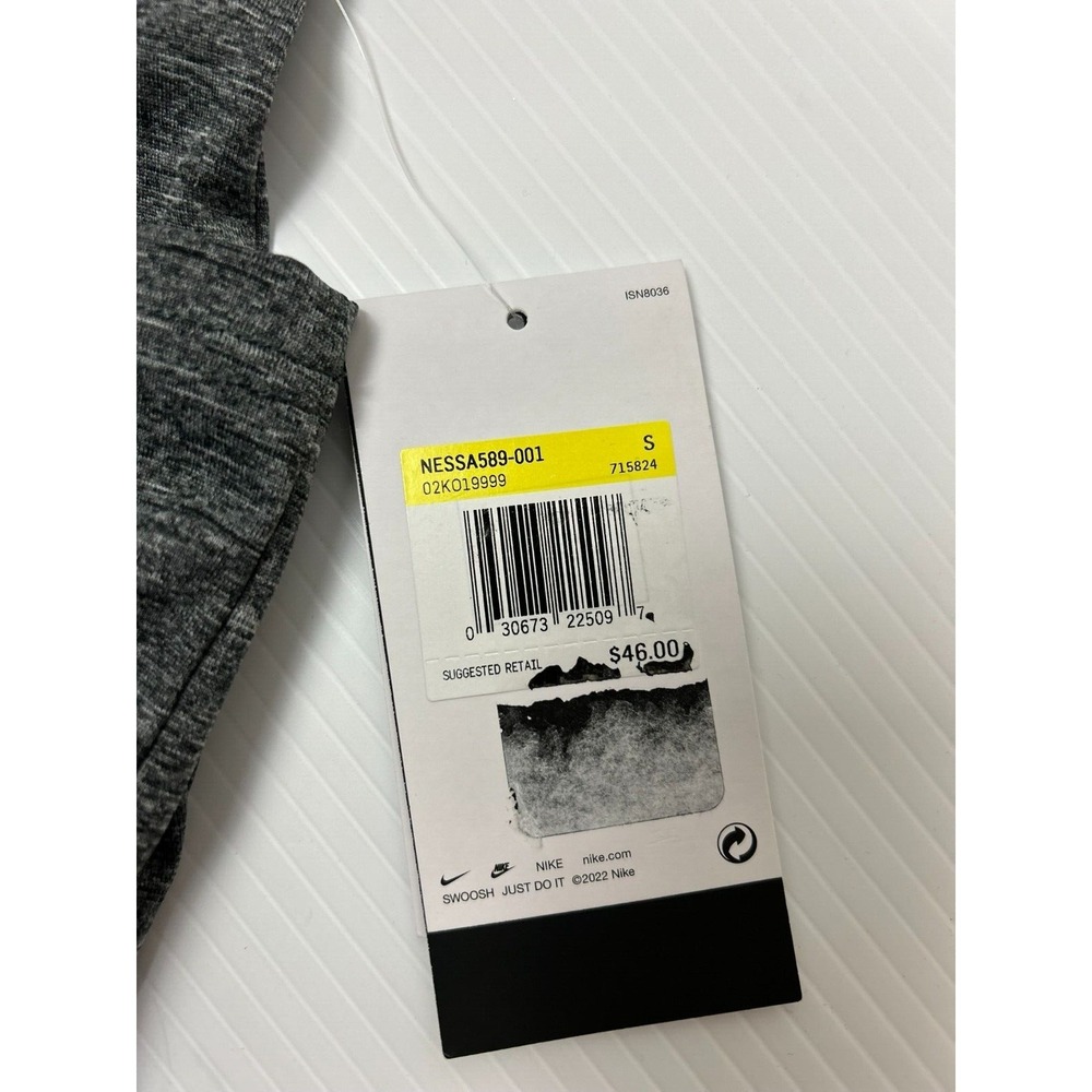 Nike DRI-FIT Swim Men Hydroguard Short Sleeve Shirt Gray NESSA589-001 Men's S - Picture 10 of 10